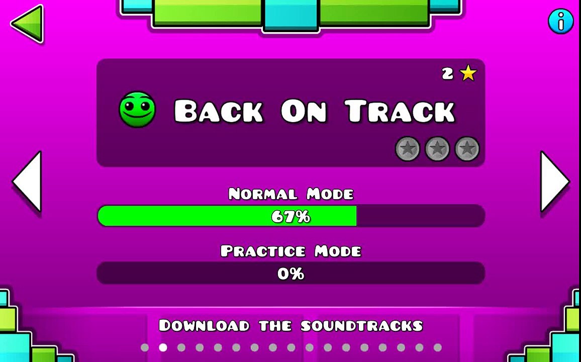 Geometry Dash Level 2 Back On Track All Coins