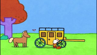 Diligencia - Louie dibujame una diligencia | Dibujos animados para niños