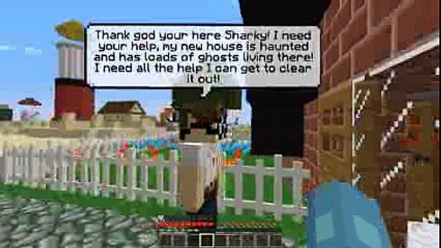 Minecraft Adventures - Sharky _ Scuba Steve - HUNTING GHOSTS w_ Little Kelly