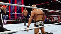 Roman Reigns & The Usos vs AJ Styles, Luke Gallows & Karl Anderson - WWE RAW 2 May 2016 Fu