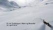 Des routes enneigées sous des mètres de poudreuse en Norvege