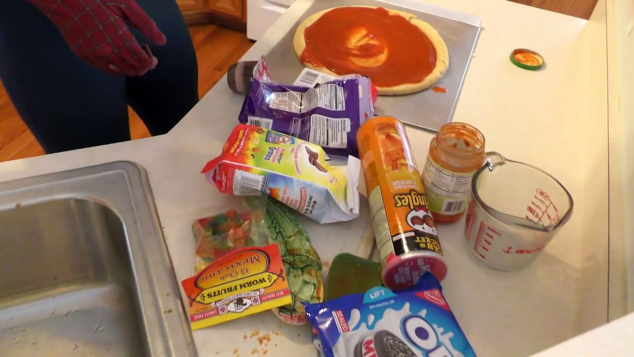 Chef SPIDERMAN Presents_ The GROSSEST PIZZA EVER!!! _ DCTC Super Hero Videos _