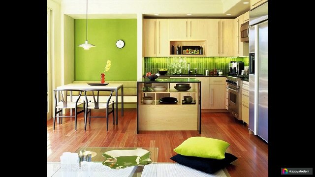 Дизайн кухни зеленого цвета: 42 варианта