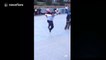 Dance obsessive shows off his ridiculous moves on the street