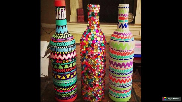 Декор бутылок своими руками: 85 идей