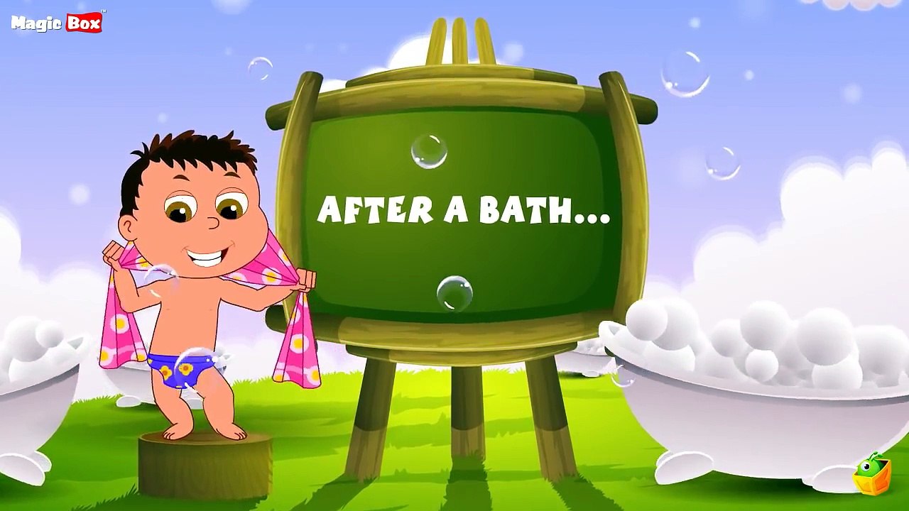 Karaoke: After A Bath - Songs With Lyrics - Cartoon/Animated Rhymes For Kids