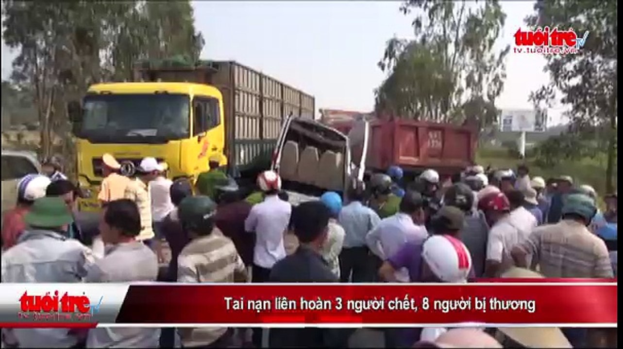 Tai nạn liên hoàn 3 người chết, 8 người bị thương