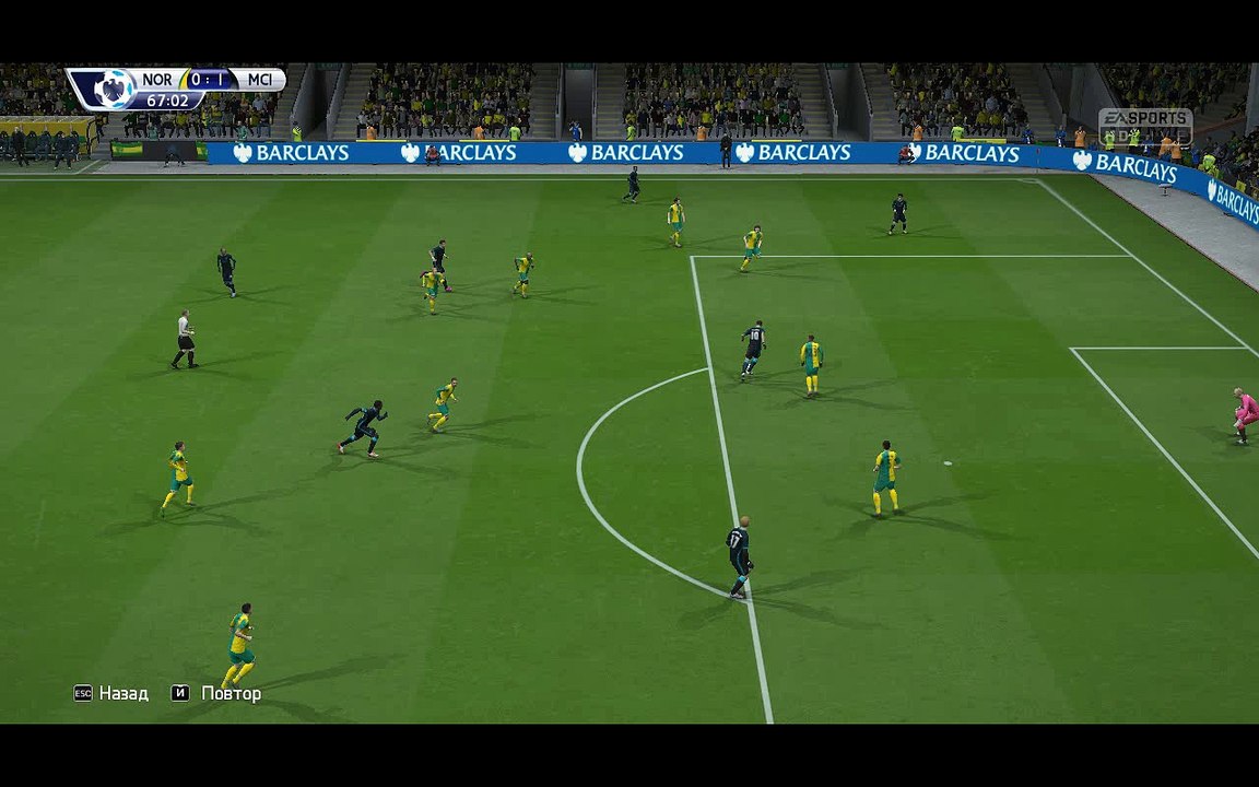 BPL 11 Тур. Норвич - Манчестер Сити 0:2. Aguero, 68'