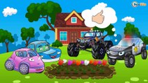 ✔ Monster Truck with Police Car Racing. Cars Cartoons Compilation for children. Episode 100 ✔