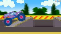 ✔ Monster Truck with Racing Car. Cars Cartoons for kids. New Track with obstacles. 20 Minutes ✔