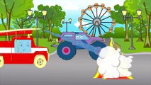 Car Cartoons for kids. Monster Truck, Racing Cars. Extreme Race & Fire bombs. Season 5. Episode 14