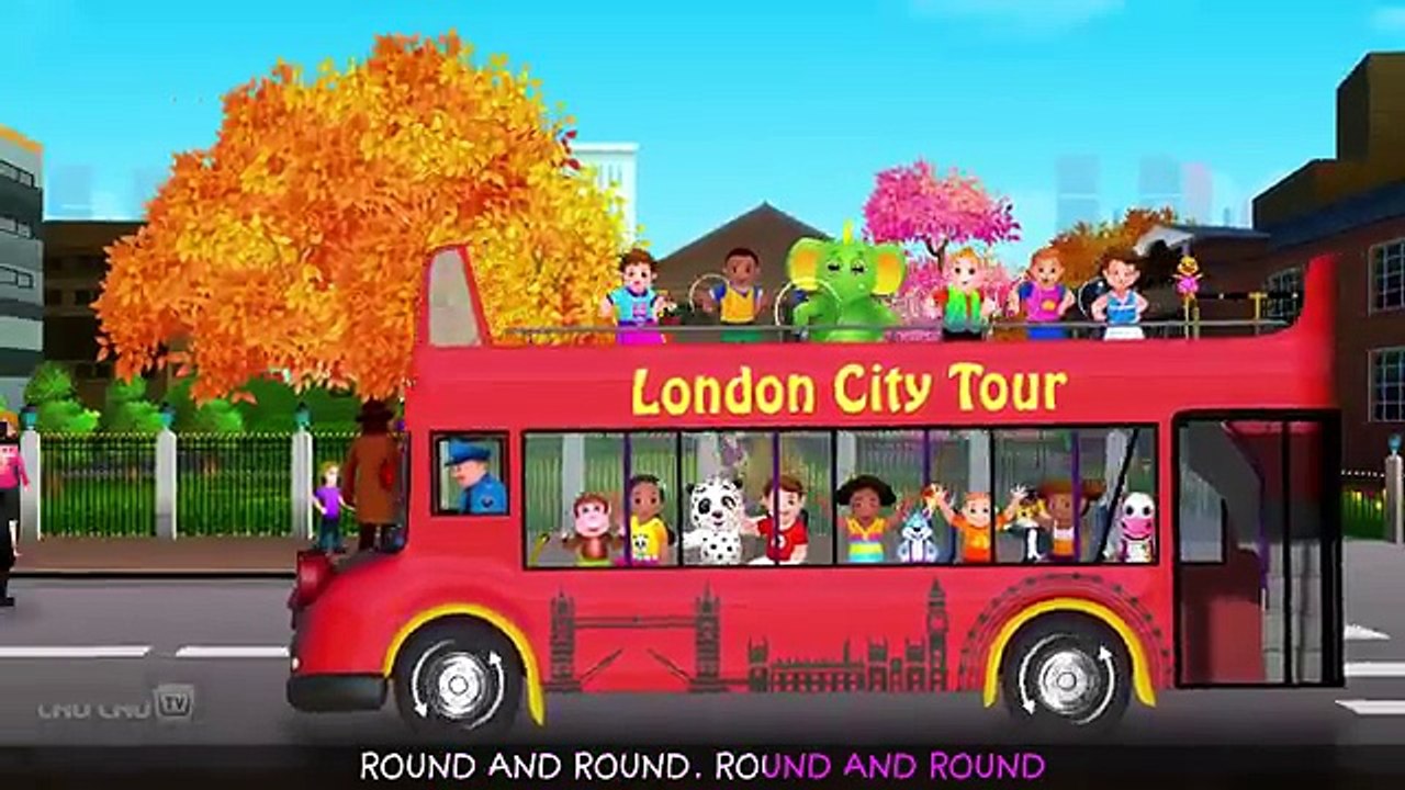 Wheels On The Bus Go Round And Round Song   London City   Popular Nursery Rhymes by ChuChu TV