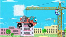 Car Cartoons - Crane, Truck and Excavator. Heavy vehicles & Construction Site. Emergency Cars TV