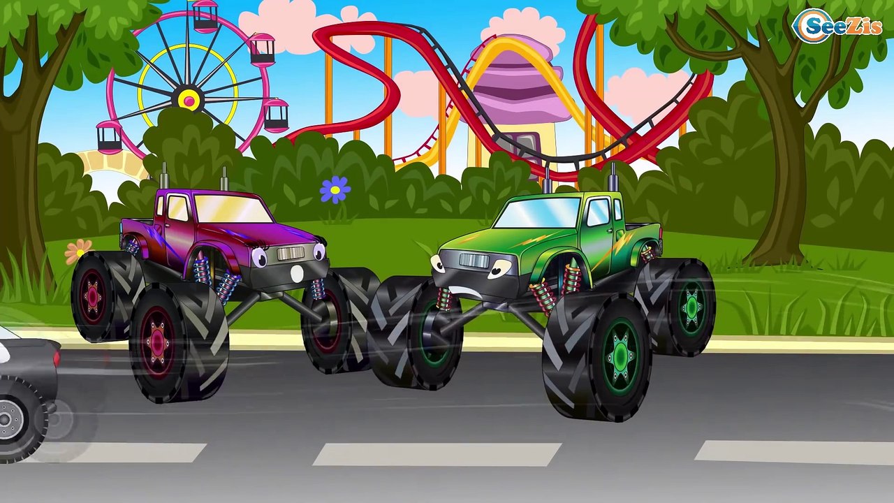✔ Police Car with Emergency Vehicles / Monster Truck / Cartoons Compilation for kids / 24 Episode ✔