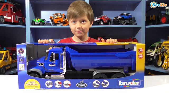 BRUDER Mack. Игорек открывает новую машину. Обзор Грузовика. Машинки для детей. Tiki Taki Boys