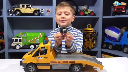 ✔BRUDER. Игорек c Эвакуатором помогает Машинкам / Видео для детей / Tow Truck / Cars for boys ✔