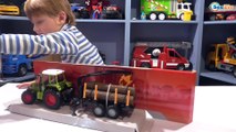 ✔ Dickie Toys. Трактор с Прицепом — распаковка от Игорька / Tractor with trailer / Unboxing Car ✔