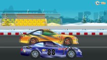 Car Cartoons for kids. Racing Cars. Race on a Track. Emergency Vehicles - Tow Truck. Episode 64