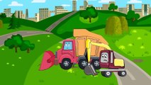 ✔ Car Cartoons Compilation for kids. Tow Truck with Monster Truck. Track with obstacles. Episode 55