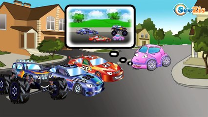 ✔ Cars Cartoons for kids. Monster Truck. Police Car. Fire Truck and Car Wash. Racing. Episode 53✔
