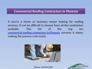 Commercial Roofing Contractors in Phoenix