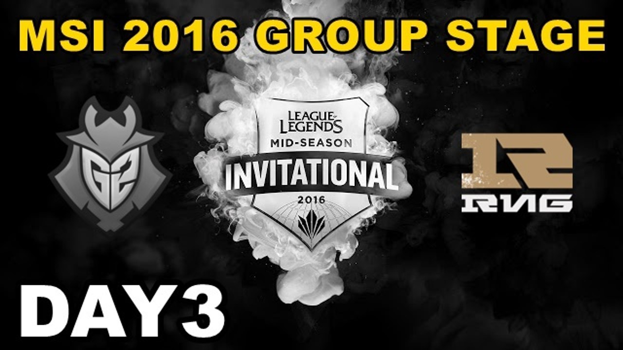 (LOL)G2 vs RNG Highlight (MSI 2016 季中邀請賽)Day3