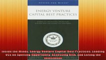 FREE EBOOK ONLINE  Inside the Minds Energy Venture Capital Best Practices Leading VCs on Spotting Free Online