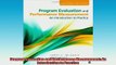Free PDF Downlaod  Program Evaluation and Performance Measurement An Introduction to Practice  FREE BOOOK ONLINE