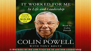 READ book  It Worked For Me Low Price CD In Life and Leadership  FREE BOOOK ONLINE