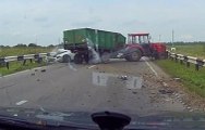 Drunk Driver Smashes Into a Tractor From Behind
