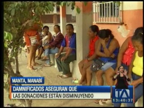 Damnificados aseguran que las donaciones disminuyen