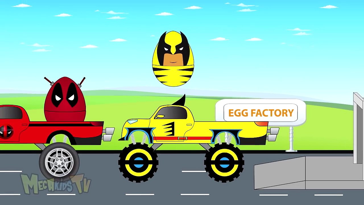 Surprise Eggs Toy Factory For Kids - Deadpool Frozen Angry Bird And Wolvrine - Kids Video