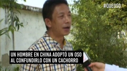 Este hombre adoptó un oso tras confundirlo con un perro