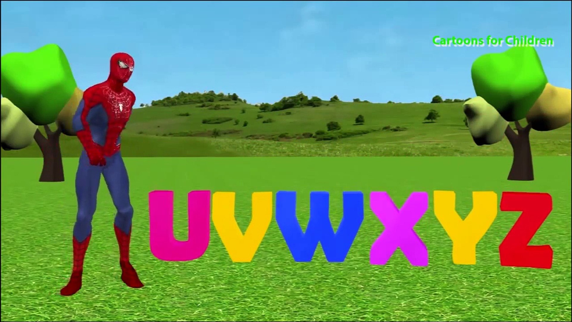 ⁣ABC Song for Kids   Spiderman Cartoon Alphabet Songs Animation Cartoon Nursery Rhymes 2016