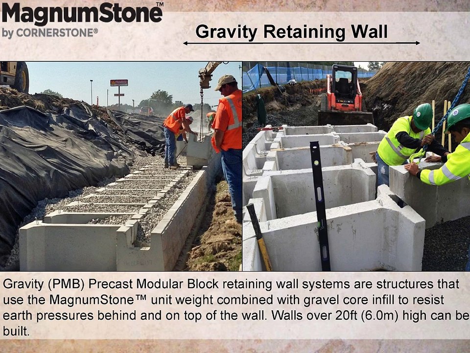 MagnumStone Uses Less Concrete Than Solid Wall Systems