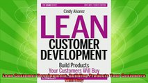new book  Lean Customer Development Building Products Your Customers Will Buy
