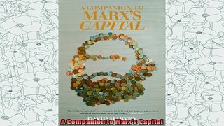 new book  A Companion to Marxs Capital