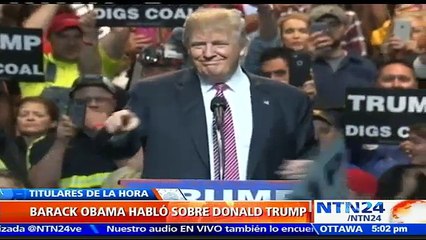 Obama advierte a Trump que ser Presidente de EE.UU. es un trabajo serio "no un reality show"