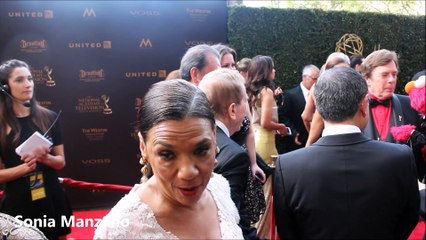 Sonia Manzano of Sesame Street at 2016 Daytime Emmys Red Capet