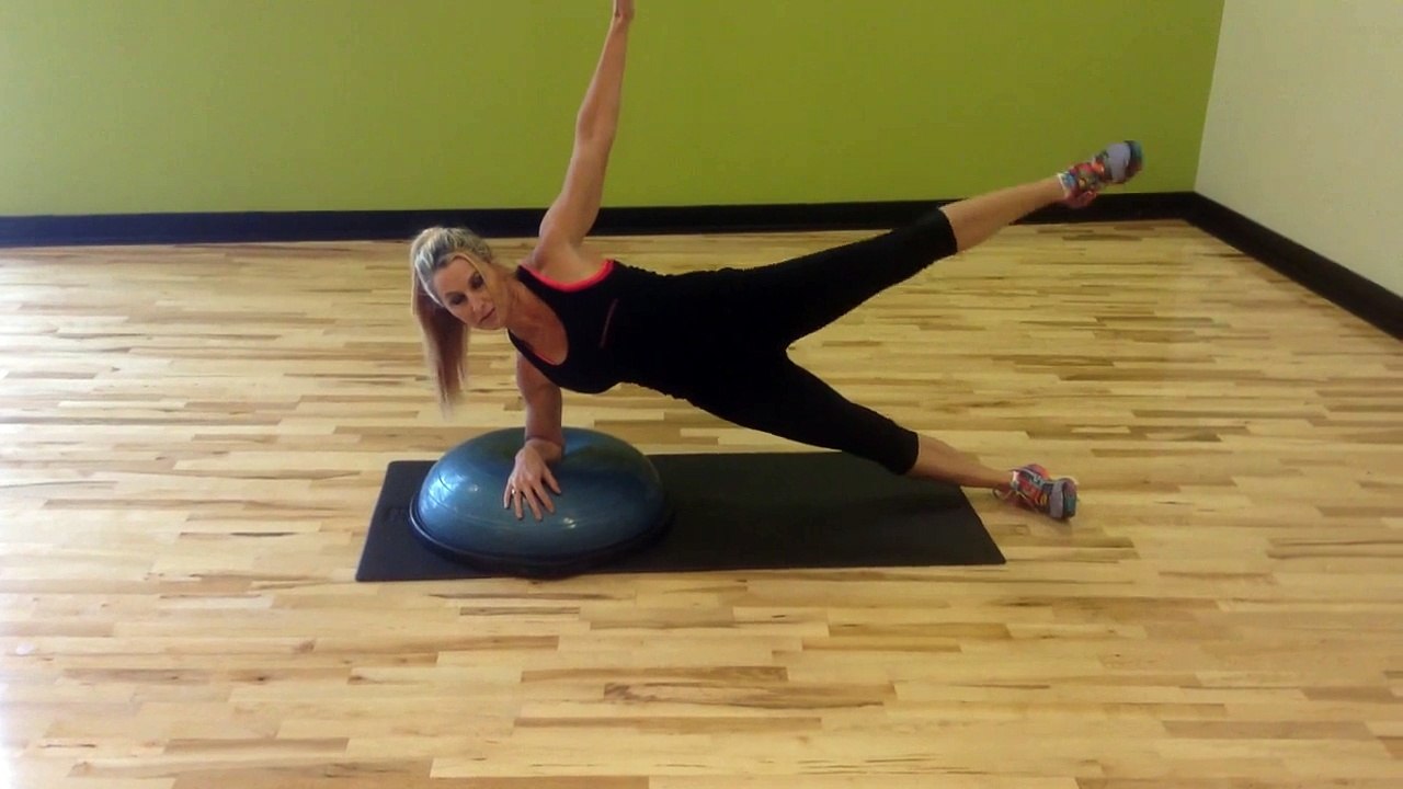 How To Do The Starfish Side Plank on BOSU - Fitness Training For Females - FxFitness.ca