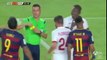 Angry Lionel Messi Headbutts, Chokes Roma’s Mapou Yanga Mbiwa.