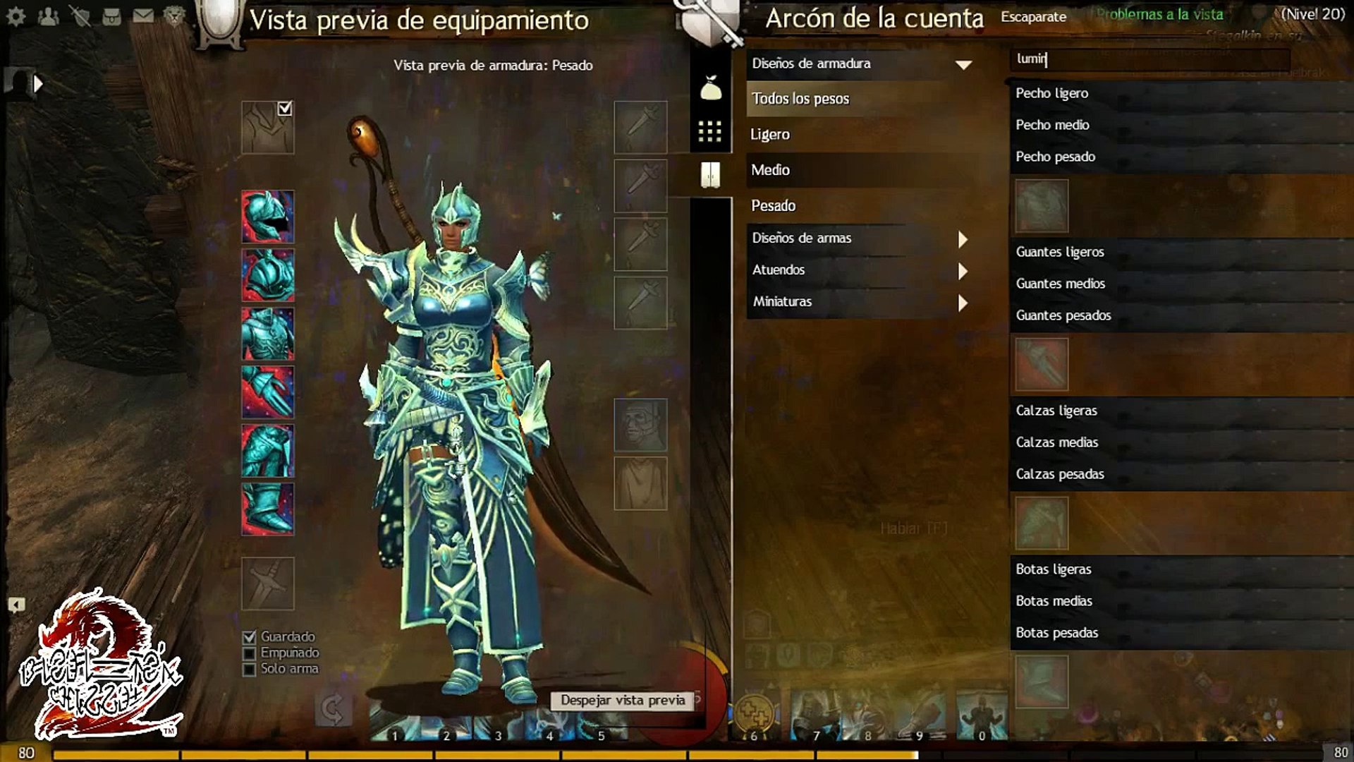 Guild Wars 2: Armadura de Carapacho y Luminiscente - video Dailymotion
