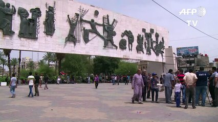 Heavy security, few protesters in central Baghdad
