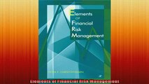 READ book  Elements of Financial Risk Management  BOOK ONLINE