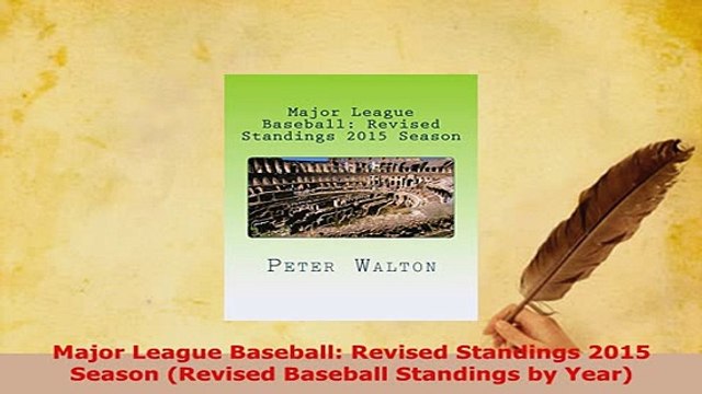 PDF Major League Baseball Revised Standings 2015 Season Revised Baseball Standings by Year Read Full Ebook