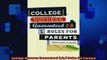 READ book  College Success Guaranteed 20 5 Rules for Parents Full Free
