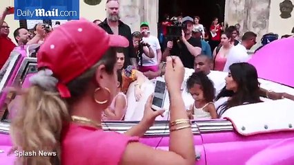 The Kardashians arrive in Cuba in a bright pink convertible _ Daily Mail Online