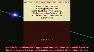 READ THE NEW BOOK   Land Information Management An Introduction with Special Reference to Cadastral Problems  FREE BOOOK ONLINE