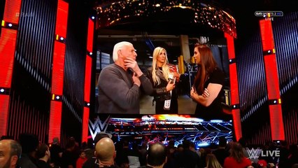 Ric Flair, Charlotte and Stephanie McMahon Backstage Segment