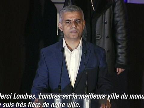 Sadiq Khan, élu premier maire musulman de Londres, salue un vote d'espoir